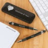 Stylo bille et porte mine noir personnalisé