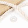 Collier disque argent gravé
