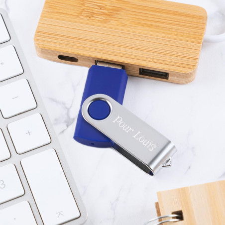 Clef USB bleu personnalisée