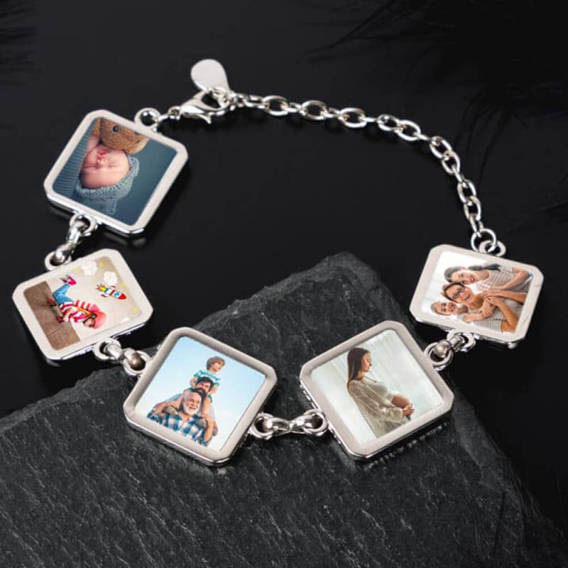 bracelet 5 carrés personnalisables