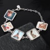 bracelet 5 carrés personnalisables