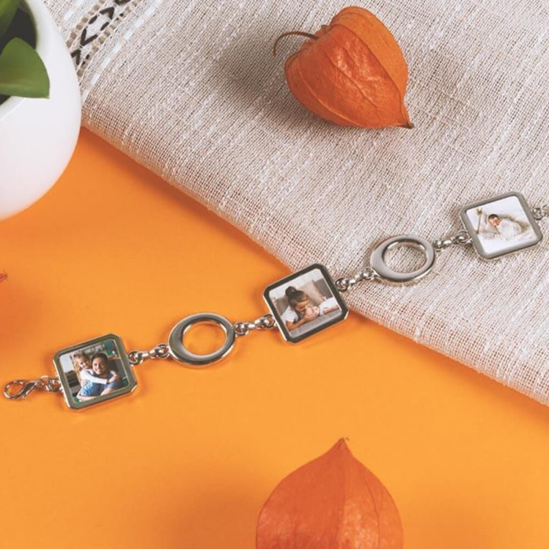 Bracelet 3 carrés personnalisable