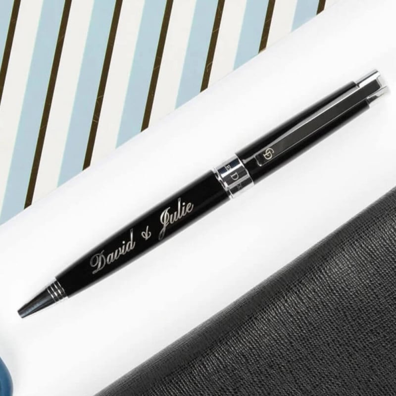 Stylo bille encre noir Charles Dickens