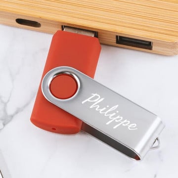 Clé USB twister rouge à graver