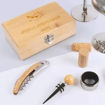 Coffret vin en bois personnalisé