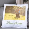 Coussin blanc carré personnalisé