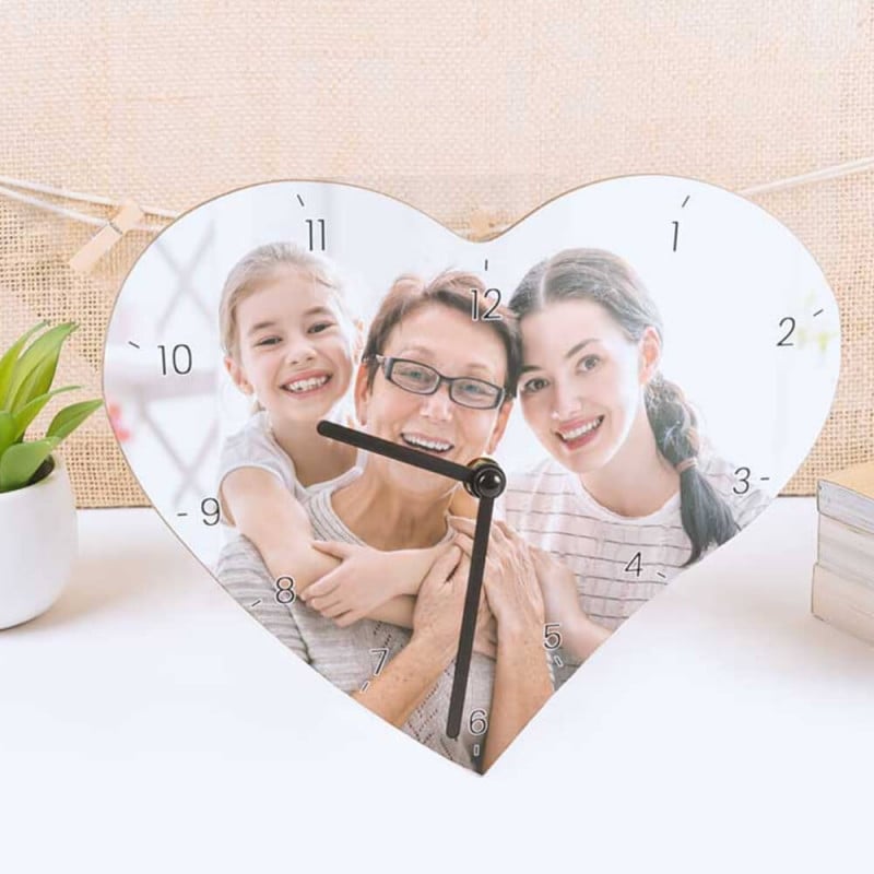 Horloge cœur personnalisée