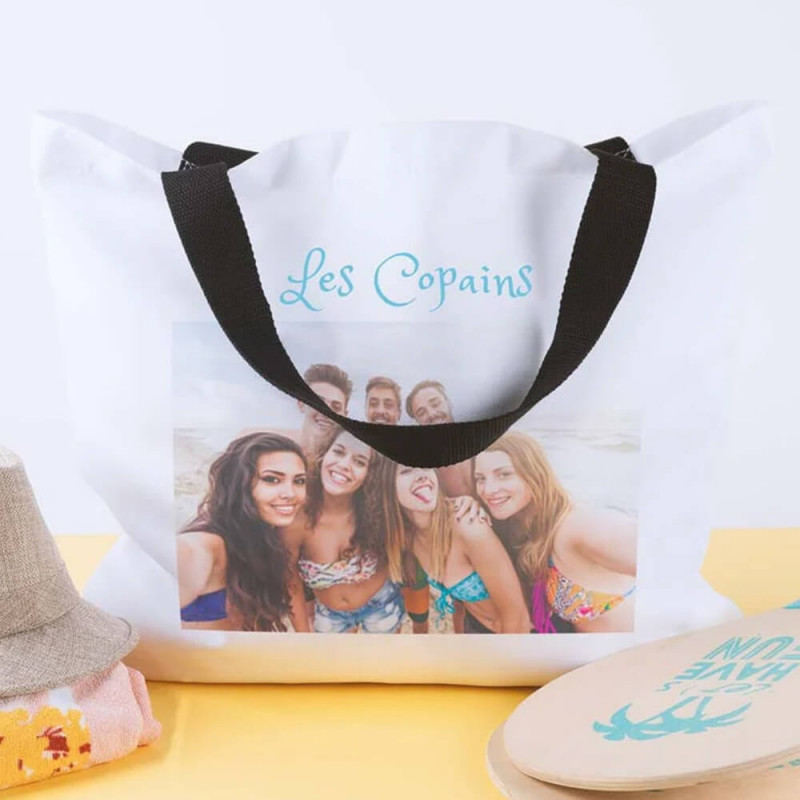 Sac anse noir personnalisé