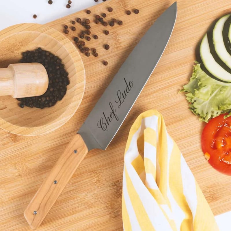 Couteau chef gravé