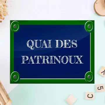 Plaque rue parisienne personnalisée texte