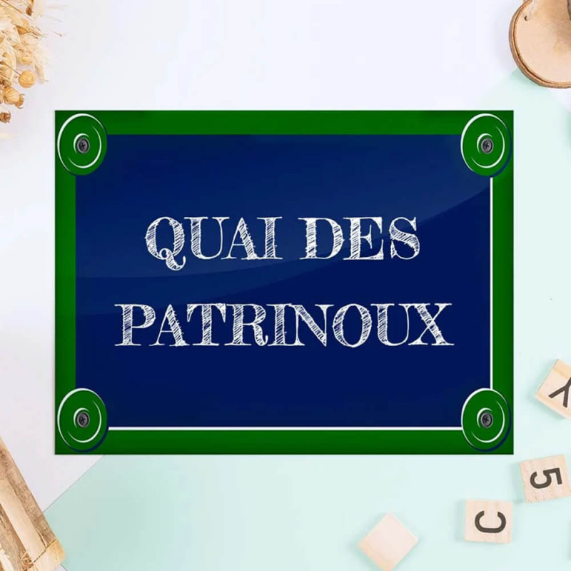 Plaque rue parisienne personnalisée texte