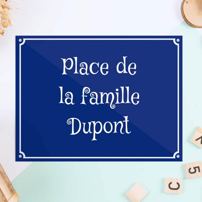 Plaque de rue personnalisée texte