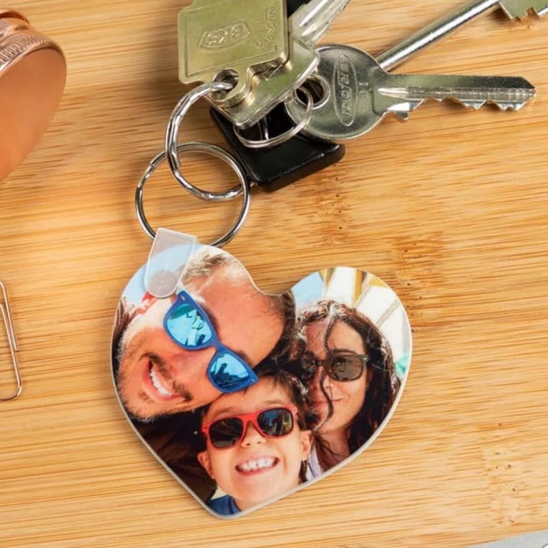 Porte clef personnalisé en forme de coeur