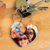 Porte clef personnalisé en forme de coeur