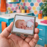Miroir de poche carré avec photo