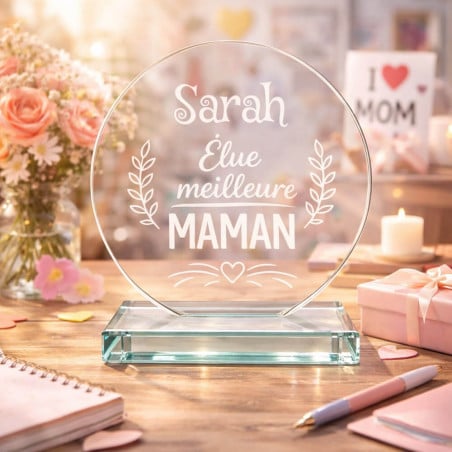 Trophée meilleure maman personnalisé
