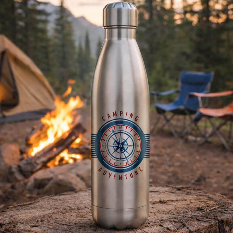 Gourde thermos grise photo