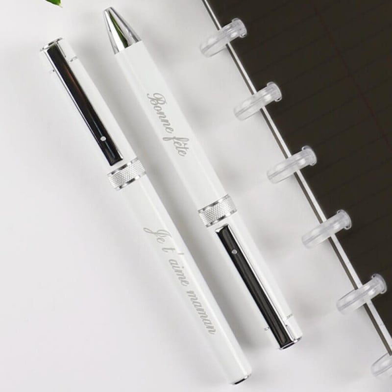 Parure stylo roller et bille gravés