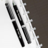 stylos noirs encre bleu