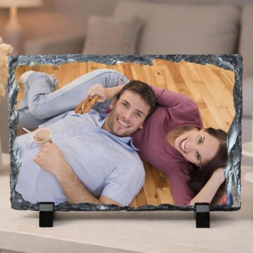 Cadre ardoise rectangle personnalisé photo