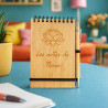 Bloc notes bambou gravé