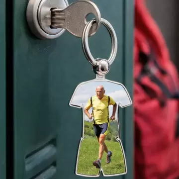 Porte clé t-shirt photo personnalisé