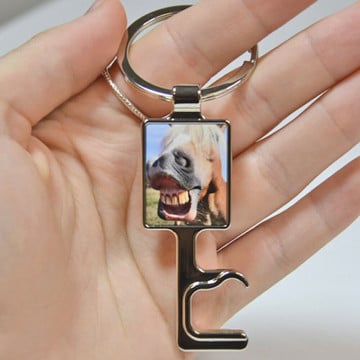 porte clé décapsuleur rectangle personnalisé photo
