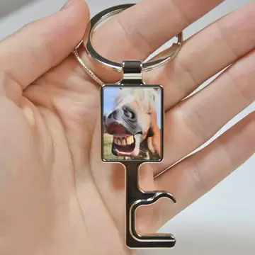 porte clé décapsuleur rectangle personnalisé photo