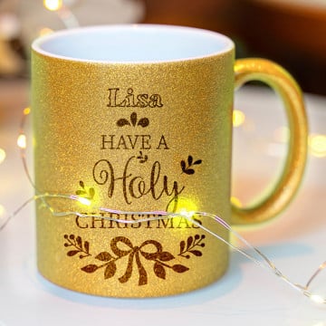Mug doré personnalisé photo