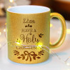 Mug doré personnalisé photo