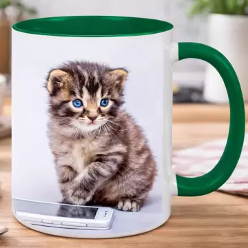 Mug vert foncé personnalisé
