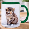 Mug vert foncé personnalisé