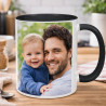 Mug noir personnalisé photo
