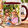 Mug marron personnalisé photo