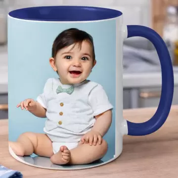 Mug personnalisé bleu foncé
