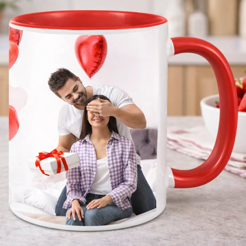 Mug rouge personnalisée