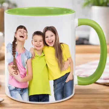 Mug vert clair personnalisé