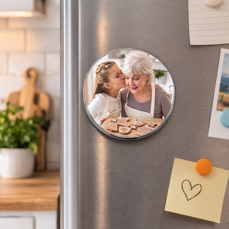 Magnet métal rond personnalisable