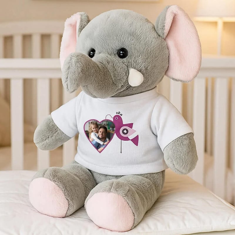 Peluche éléphant personnalisée