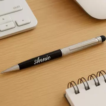 Stylo strass noir personnalisé