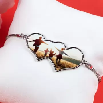 Bracelet cœur photo personnalisable
