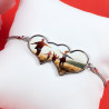 Bracelet cœur photo personnalisable