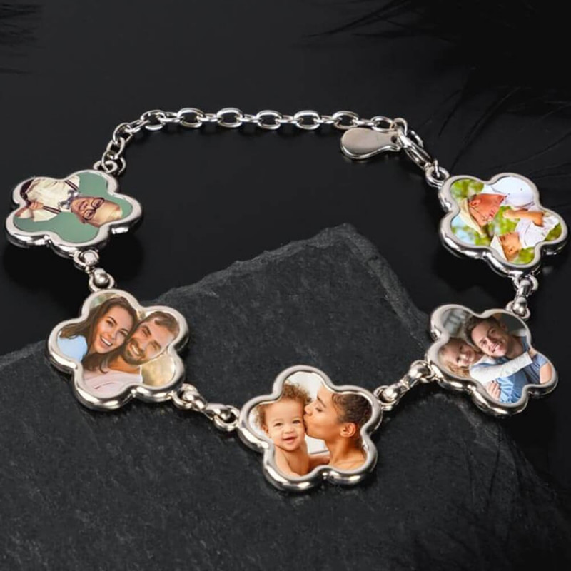 Bracelet 5 fleurs personnalisé