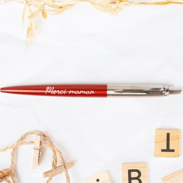 Stylo parker jotter rouge gravé