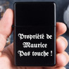 Briquet noir gravé personnalisé
