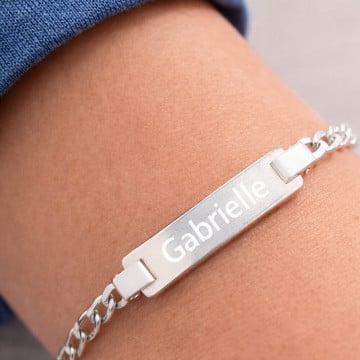 Gourmette enfant argent gravé