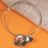 Bracelet original cœur transparent photo