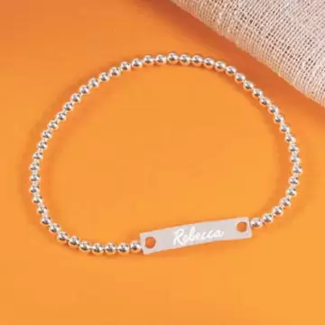 Bracelet perle argent personnalisé