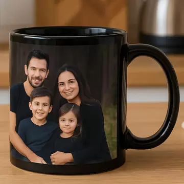 Mug noir personnalisé
