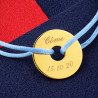 Bracelet avec disque plaqué or personnalisé